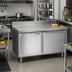 Thumbnail image #2 for La Rosa 54-Inch Wide Two-Section Remote Refrigeration Work Top Freezer Base with Doors