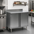 Thumbnail image #2 for Eagle Spec-Master 60-Inch x 24-Inch Enclosed Work Table Cabinet Base with Hinged Doors and 4-1/2-Inch Backsplash