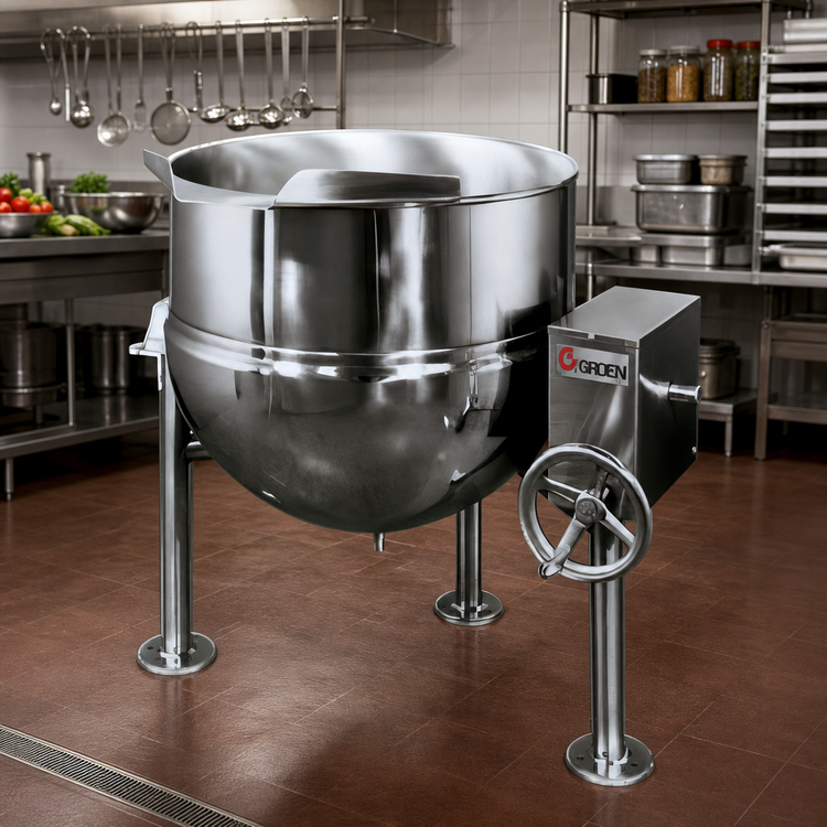 Product image #2 for Groen DL-80 80-Gallon Direct Steam Tilting Steam Kettle