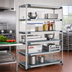 Thumbnail image #2 for MetroMax i 5-Tier Starter Polymer Shelving Unit, Open Grid, 60 W x 18 D x 74 H, Blue