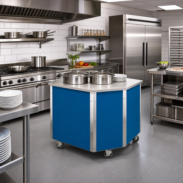 Product image #2 for Vollrath 4-Series Signature Server Stainless Steel Countertop Universal Corner Station, 27-Inch High, 28 x 28 Inches