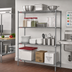 Thumbnail image #2 for Eagle Group Valu-Master 4-Tier Wire Add-On Shelving Unit, 72W x 21D x 63H, Pewter Gray Epoxy