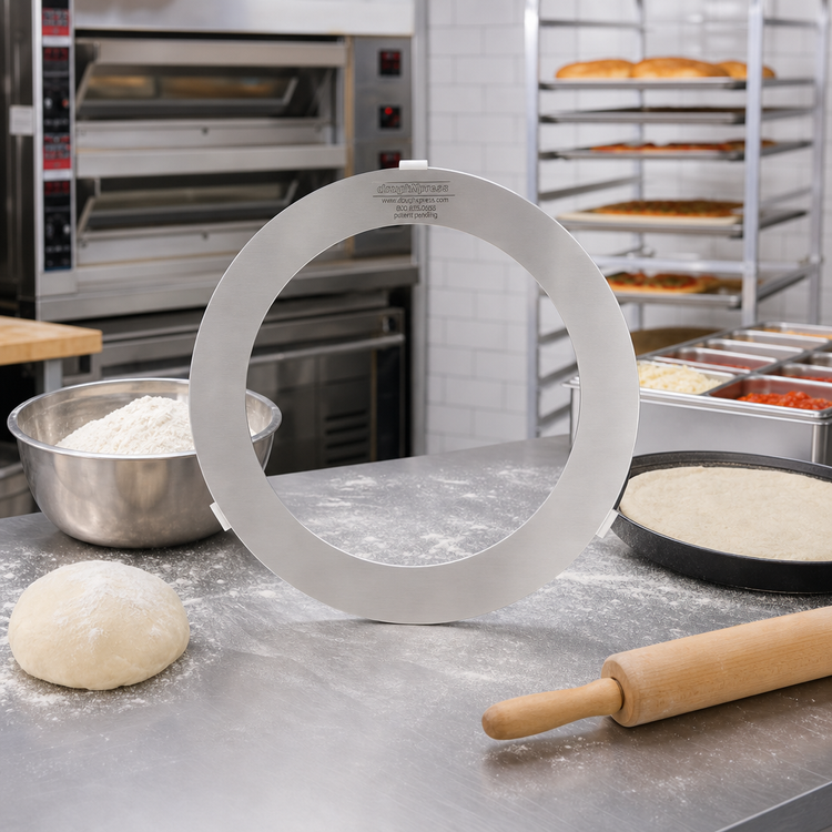 Product image #2 for BakeryXpress 14-Inch Stainless Steel Dough Ring Finished Crust Mold