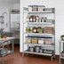 Thumbnail image #2 for Fermostock 5-Tier Corner Expansion Polymer Shelving Kit, 83 Inches H x 68 Inches W x 14 Inches D