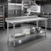 Thumbnail image #2 for Spec-Master 84-Inch Stainless Steel Work Table with 4-1/2-Inch Backsplash and Undershelf