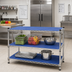 Thumbnail image #2 for Eagle Group QuadPlus Solid Blue Polymer Shelf Mat with Quad-Adjust Frame, 48 x 24 in.