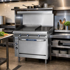Thumbnail image #2 for Imperial (Middleby) Spec Series IHR-G18-1HT 36-Inch Heavy-Duty Gas Range with 18-Inch Griddle, 18-Inch Hot Top and Standard Oven