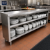 Thumbnail image #2 for Advance Tabco 144-Inch W x 18-Inch D Stainless Steel Dish Cabinet with Open Base and Mid-Shelf