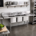 Thumbnail image #2 for Spec-Master FN Series Three-Compartment Stainless Steel Sink with Right-Hand 24-Inch Drainboard