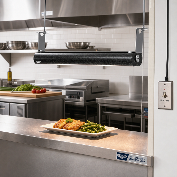 Product image #2 for Vollrath 30-Inch Low Profile Unlighted Strip Heat Lamp with Remote Toggle Switch