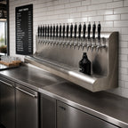 Thumbnail image #2 for Perlick Corporation 3076-18 Wall-Mounted Modular Draft Beer Dispensing Tower, Air-Cooled, 18 Faucets, Stainless Steel