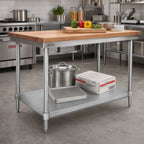 Thumbnail image #2 for John Boos GSK6-2430 Galvanized 16-Gauge Knockdown Work Table Undershelf, 30"W x 24"D, Fits 1-5/8" Legs