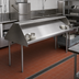 Thumbnail image #2 for John Boos Double-Sided Solid Stainless Steel Sorting Shelf for Soiled Dish Tables, 108 x 30-1/2 Inch