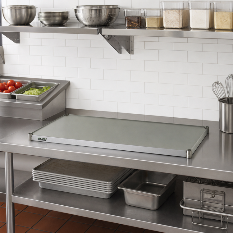 Product image #2 for Eagle Group Valu-Master 36 Inch x 18 Inch Solid Shelf with Marine Edge and Gray Epoxy Finish