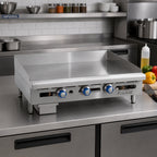 Thumbnail image #2 for Imperial ITG-24 Countertop Gas Griddle, Thermostatic, 24 x 24-Inch Smooth Steel Plate, 60,000 BTU