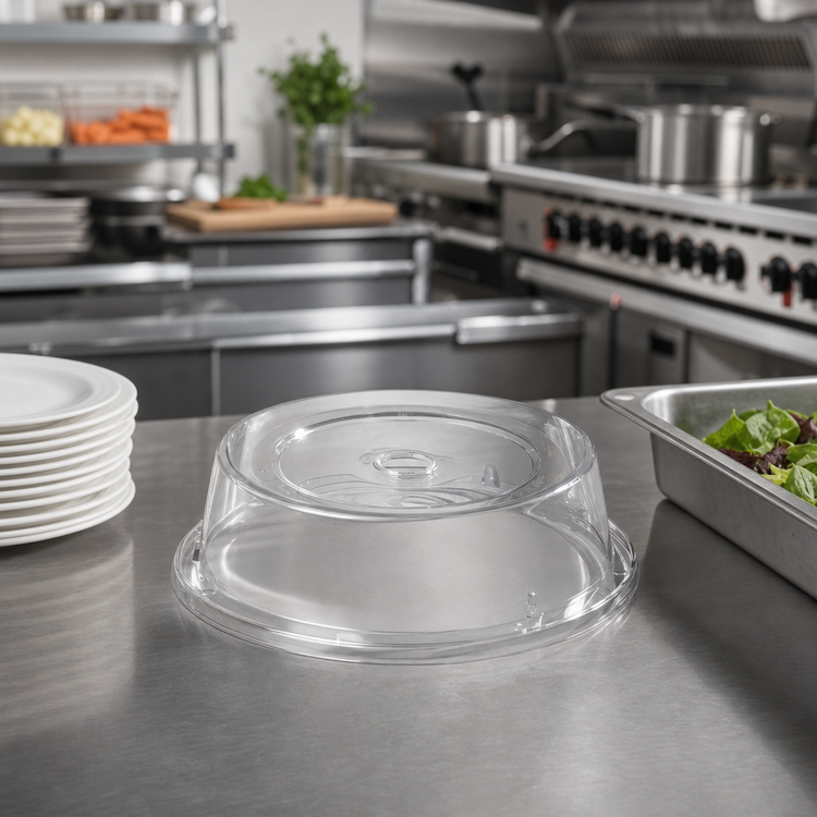 Product image #3 for Carlisle Clear Round Polycarbonate Plate Cover for 8-11/16" to 9-1/8" Plates