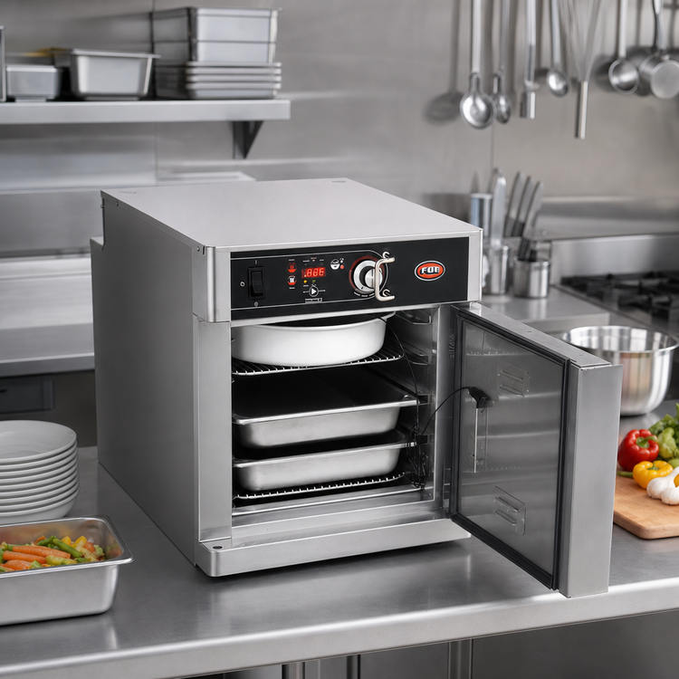 Product image #3 for FWE Countertop Cook & Hold Oven, 4 Full-Size Hotel Pan / 1/1 GN Capacity, Stainless Steel