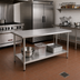 Thumbnail image #2 for BlendPort® Deluxe Series 60 in. W x 30 in. D Flat Top Stainless Steel Work Table with Adjustable Undershelf