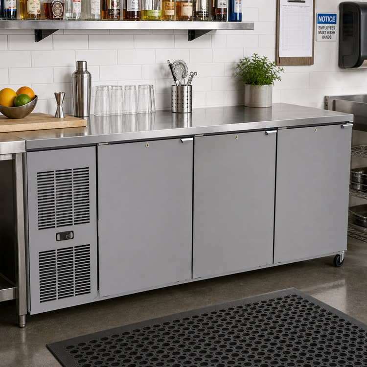 Product image #2 for Glastender C1FL72-UC One-Zone Front-Serviced Undercounter Cooler, 72-Inch, 3-Section, Stainless Top