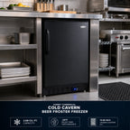 Thumbnail image #3 for Summit Commercial Cold Cavern 19.88-Inch Undercounter Reach-In Beer Froster Freezer, 2.68 Cu. Ft., Solid Door