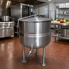 Thumbnail image #2 for Crown DL-40 40 Gallon Direct Steam Stationary Kettle with Tri-Leg Base