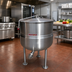 Thumbnail image #2 for Crown DL-40 40 Gallon Direct Steam Stationary Kettle with Tri-Leg Base