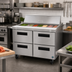 Thumbnail image #2 for Hoshizaki Steelheart 48-Inch Two-Section Sandwich Top Prep Refrigerator with 4 Drawers and 12-Pan Capacity