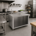 Thumbnail image #2 for John Boos 48 Inch x 24 Inch Open Front Cabinet Base Stainless Steel Work Table