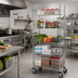 Thumbnail image #2 for Quantum Chrome-Plated Post Basket Cart with 5 Baskets, 48W x 18D x 80H, 1200 lb Capacity