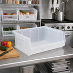 Thumbnail image #3 for Quantum QUS250CL Stack & Hang Shelf Bin, Clear Polypropylene, 16-1/2"W x 14-3/4"L x 7"H Case of 6