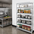 Thumbnail image #2 for Fermostock 5-Tier Corner Expansion Add-On Polymer Shelving Unit, 83 Inch H x 38 Inch W x 22 Inch D