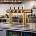 Thumbnail image #2 for Perlick Winged Tee Countertop Glycol-Cooled 4-Faucet Draft Tower, Tarnish-Free Brass