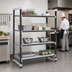 Thumbnail image #2 for Cambro Camshelving Elements XTRA 4-Tier Solid Stationary Starter Unit, 24 x 72 x 72 Inches, Speckled Gray