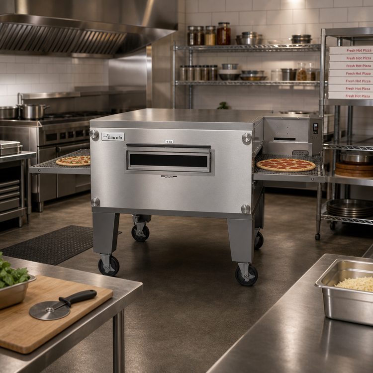 Product image #2 for Lincoln Impinger 3200 Series 3240-1L Single-Deck LP Gas Conveyor Pizza Oven Package