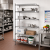 Thumbnail image #2 for Eagle Group 5-Tier Add-On Wire Shelving Unit, 30-Inch W x 21-Inch D x 86-Inch H, Chrome-Plated