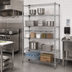 Thumbnail image #2 for Quantum Stationary Wire Shelving Starter Kit, 42 Inch W x 24 Inch D x 74 Inch H, 5 Shelves, 304 Stainless Steel