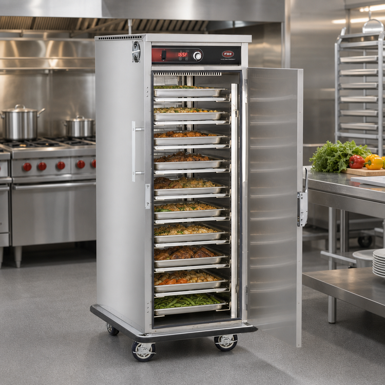 Product image #2 for Mobile Slim-Line Heated Holding Cabinet with 11 Tray Slide Pairs and 11 Pan Capacity