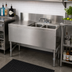 Thumbnail image #2 for Advance Tabco Prestige 48-Inch 2-Compartment Stainless Steel Underbar Sink with Left Drainboard and Deck-Mount Faucet