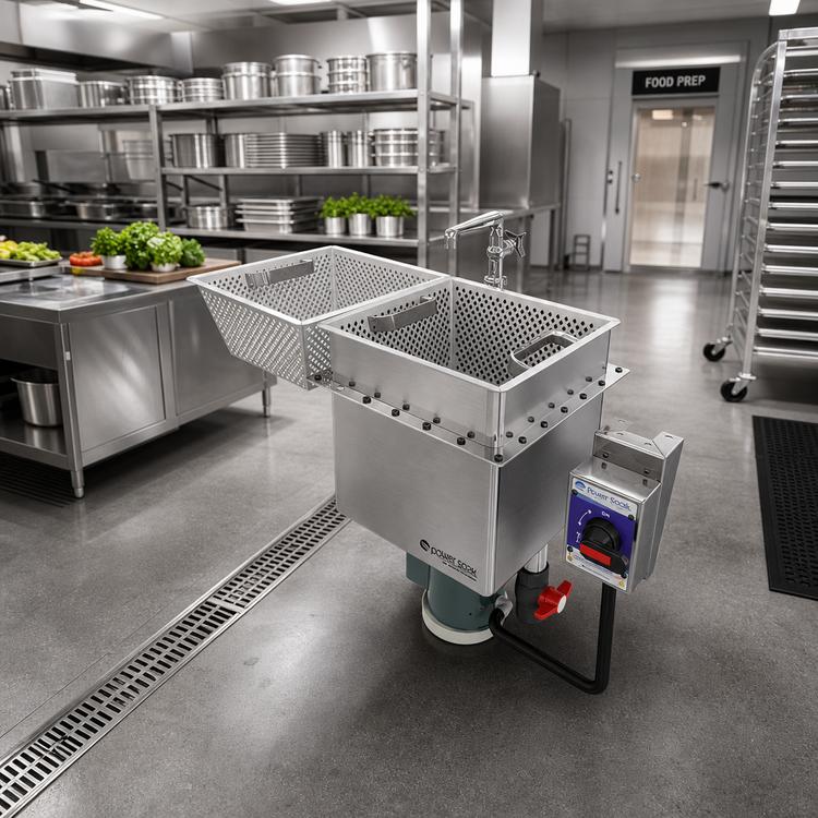 Product image #2 for Power Soak Silver Soak Weld-In Pre-Washing Sink with 11-Gallon Wash Tank, 208V, 3/4 HP