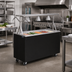 Thumbnail image #2 for Vollrath 2-Series Affordable Portable™ 60-Inch 4-Pan Mobile Non-Refrigerated Cold Food Station with Buffet Breath Guard and Black Solid Base