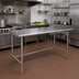 Thumbnail image #2 for Advance Tabco 72 x 24 Inch 14 Gauge 304 Stainless Steel Flat Top Work Table with Open Base
