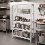 Thumbnail image #2 for Channel Manufacturing Lifetime Tough ED2460-4 4-Shelf Tubular Aluminum Dunnage Shelving Rack, 60 x 24 x 64 Inches