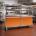 Thumbnail image #2 for Director's Choice Mobile Solid Top Serving Unit with Stainless Steel Top, 78 x 30 x 34 Inches