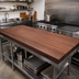 Thumbnail image #2 for John Boos Boos Block 72 Inch x 36 Inch x 3 Inch American Black Walnut Edge Grain Kitchen Countertop with Varnique Finish