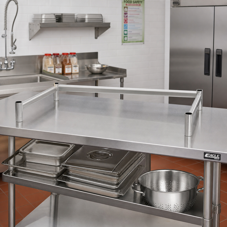 Product image #2 for Eagle Group 3-Sided Stainless Steel Channel Frame, 48-Inch W x 18-Inch D