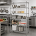 Thumbnail image #2 for Quantum 42 x 24 x 86 Inch Wire Shelving Starter Kit, 5-Shelf, 304 Stainless Steel