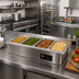 Thumbnail image #2 for Hatco HWBRN-43 Drop-In 4/3-Size Rectangular Heated Well for 4 Third-Size Pans, Non-Insulated, Infinite Switch, Without Drain