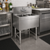 Thumbnail image #2 for Spec-Bar Two-Compartment Underbar Sink Unit, 24 Inch W x 19 Inch D, 304 Stainless Steel