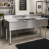 Thumbnail image #2 for Eagle Group 2200 Series 5-Foot Three-Compartment Underbar Sink Unit with Dual Drainboards, 304 Stainless Steel