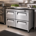 Thumbnail image #2 for Turbo Air Super Deluxe 48-Inch Two-Section 4-Drawer Undercounter Refrigerator
